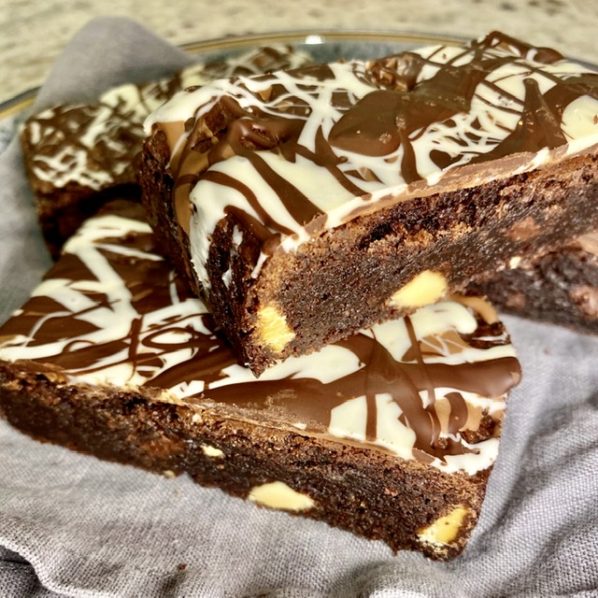 Triple chocolate brownies